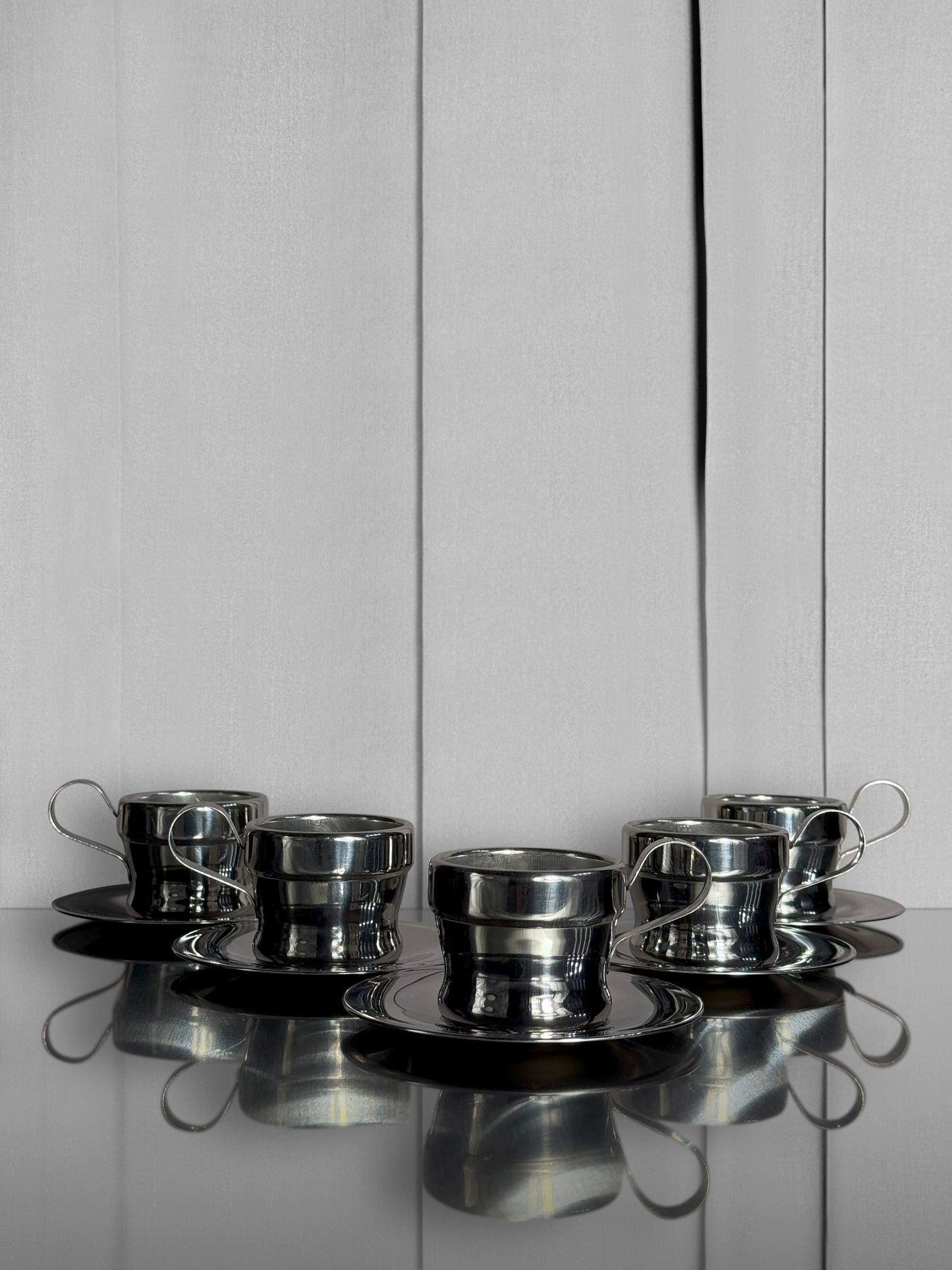 Classc steel coffee set by La Terminca - Jolly Rivadossi