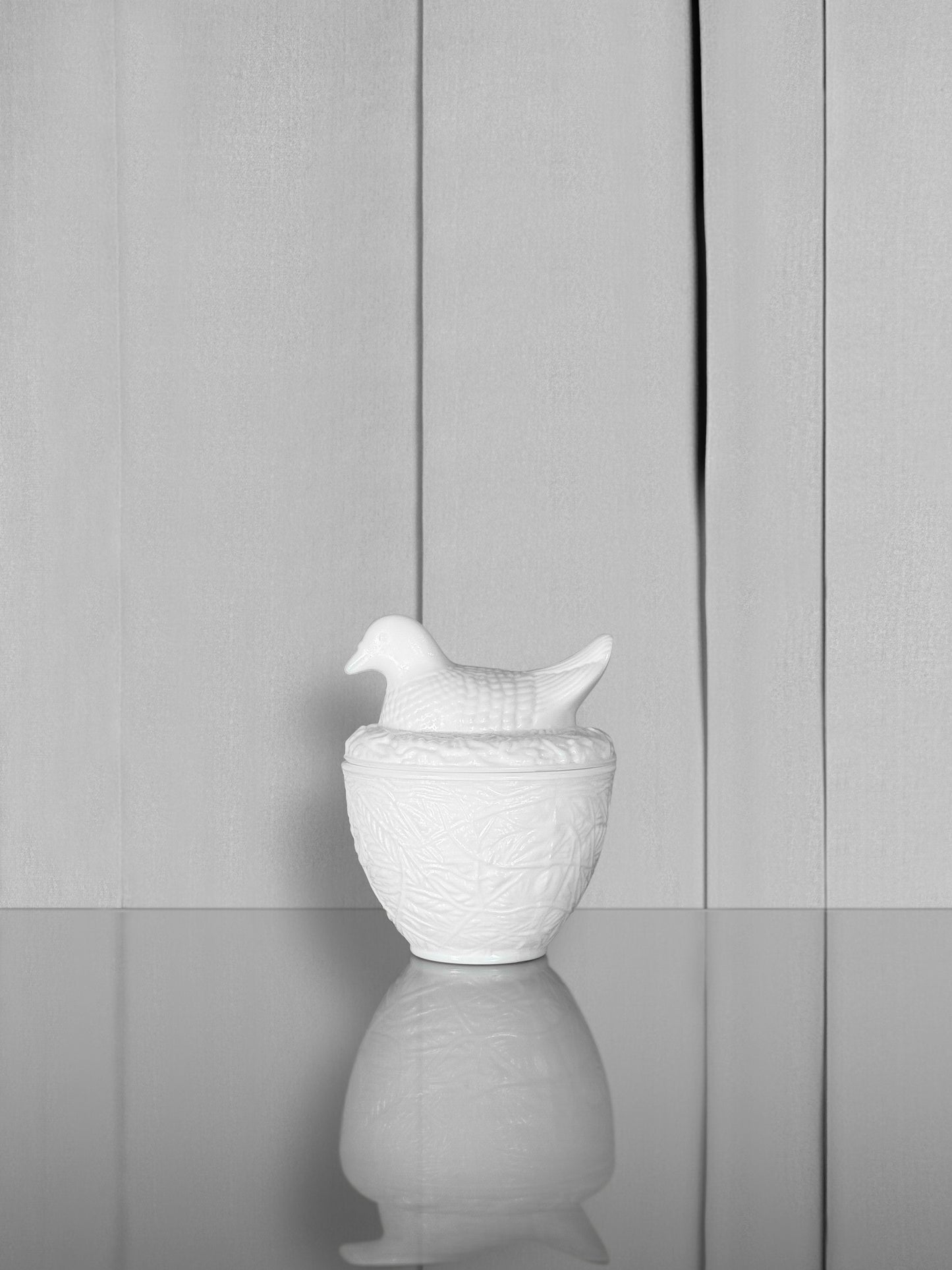 Frosted glass dove case