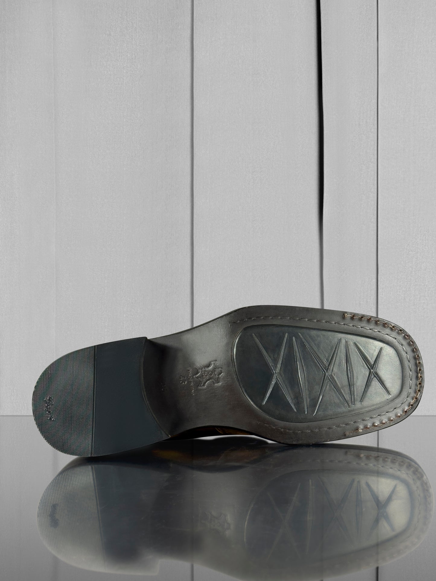 “Patina Chain Loafer” — Hand-Painted in Antique