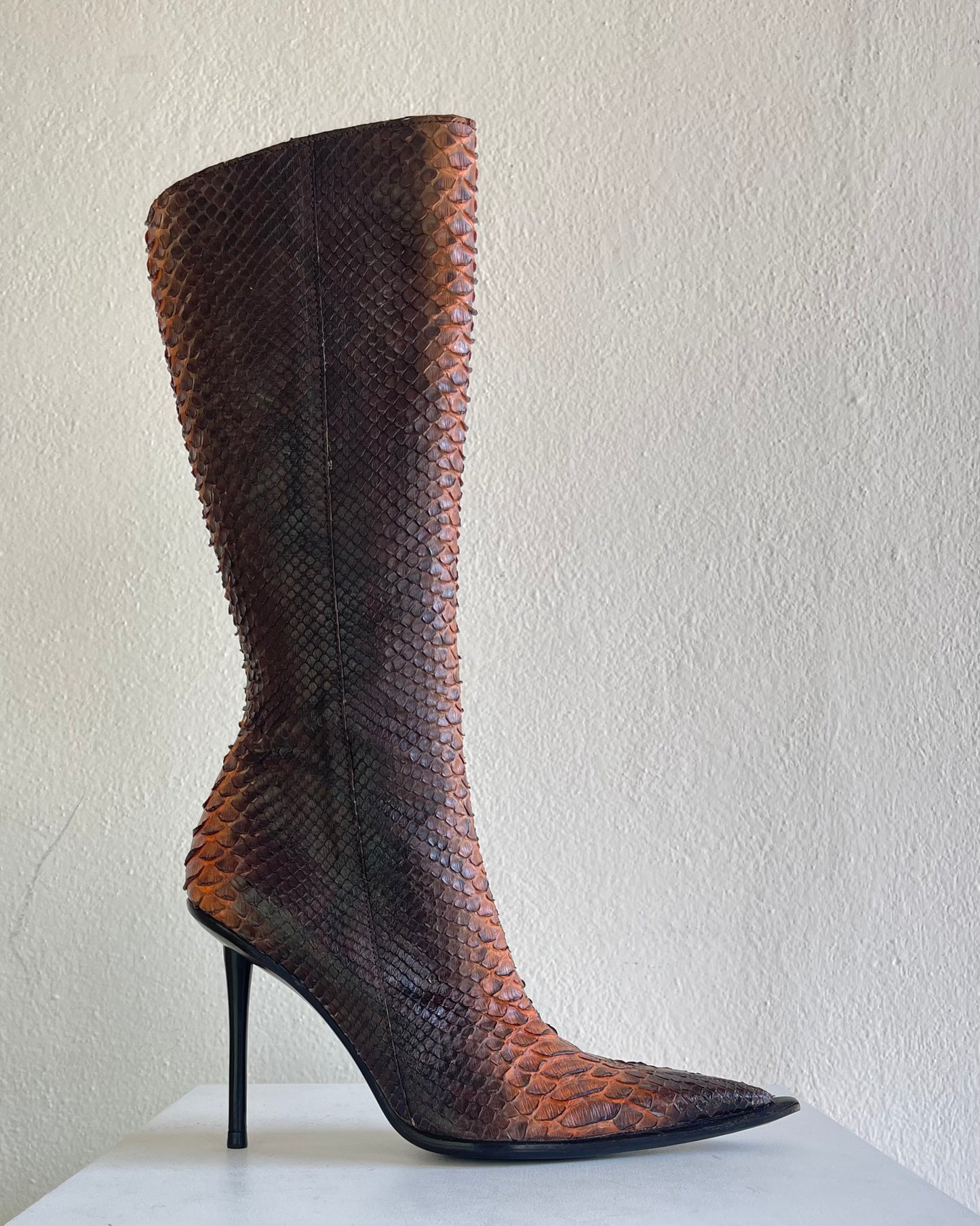 Real Piton heeled boots - 37