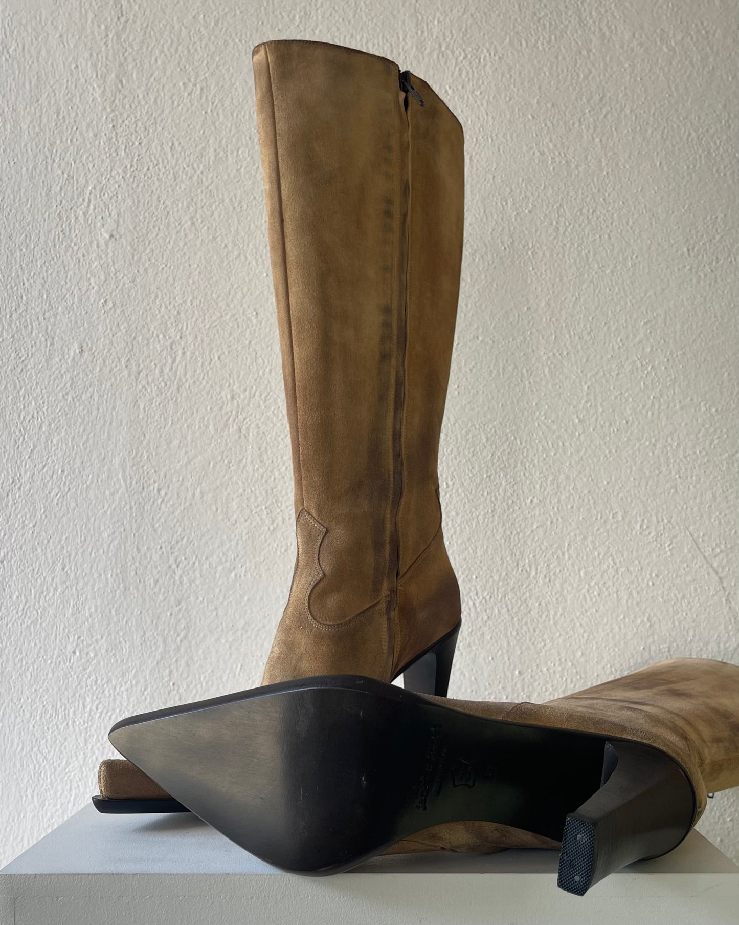 Texan heeled boots