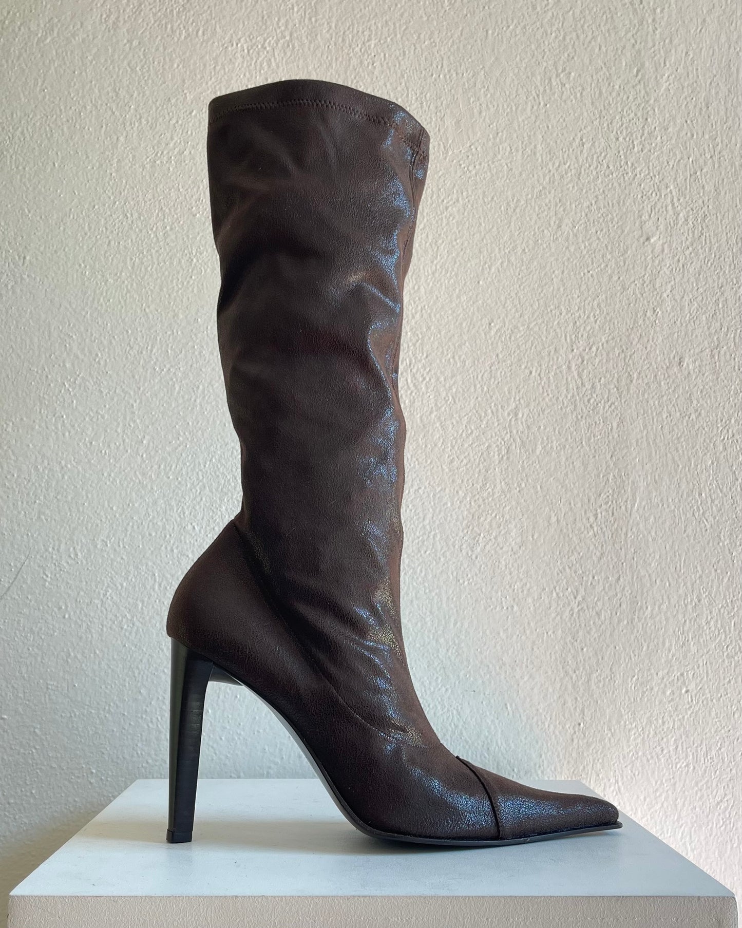 Brown metal boots - 40