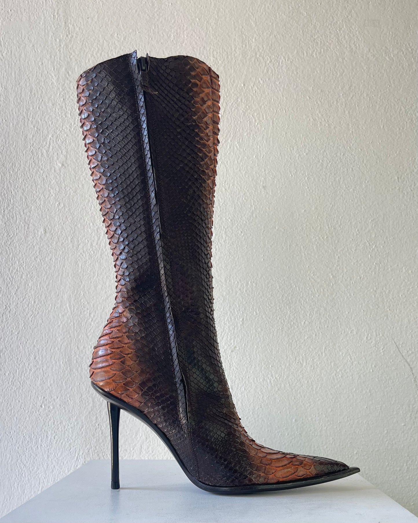 Real Piton heeled boots - 37