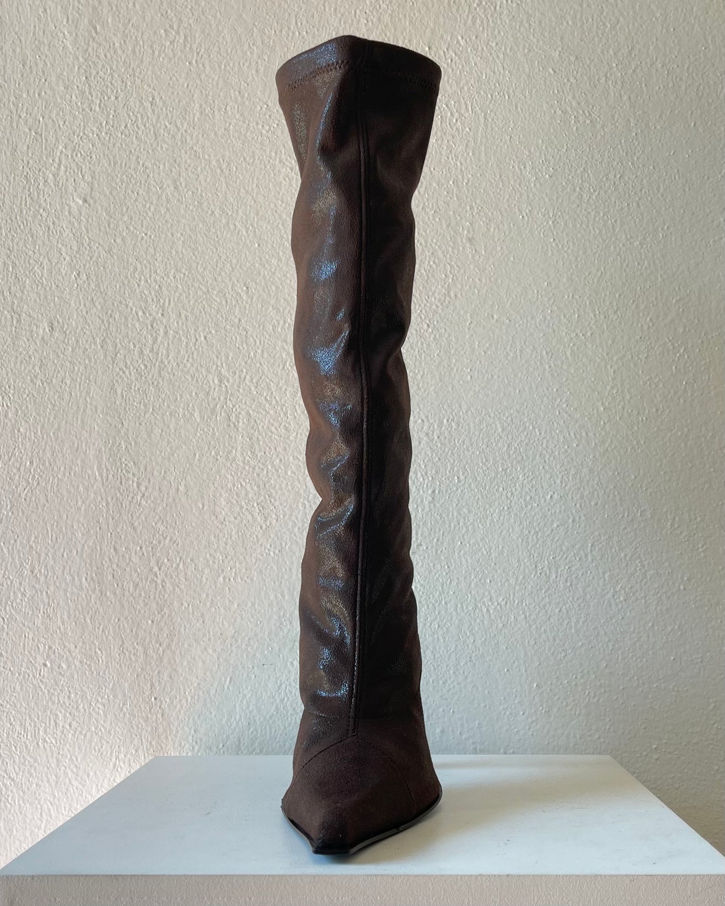 Brown metal boots - 40