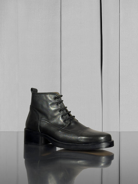 Derby boots - black and high ankle